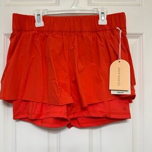 Blogilates Ruffle Short -Spicy Orange